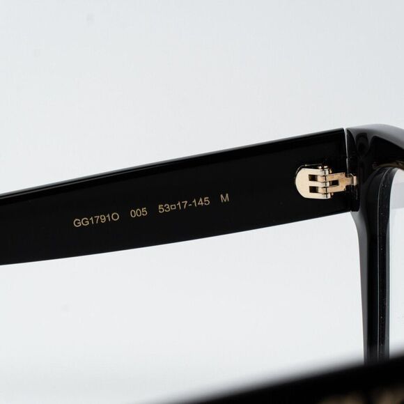 Gucci Women Eyeglasses Black Square GG1791O 005 NEW AUTHENTIC